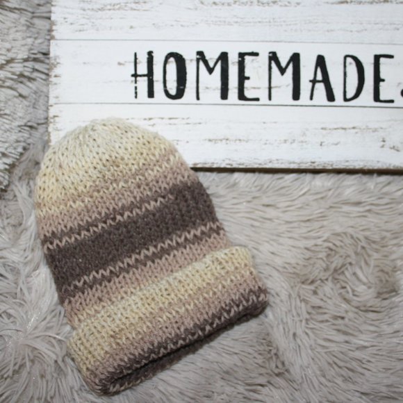 Vintagejelyfish Other - 🤎 BROWN DOUBLE-KNIT BEANIE · 6–12 MO 👶
